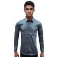 Self Design Navy Blue Shirt : Ditto