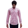 Self Design Pink Shirt : Slim