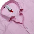 Self Design Pink Shirt : Slim