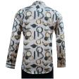 Print Cream Shirt : Slim
