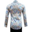 Print Blue Shirt : Slim