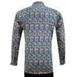 Print Blue Shirt : Party