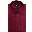 Checks Maroon Shirt : Business