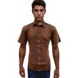 Self Design Brown Shirt : Ditto