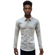 Print Cream Shirt : Slim