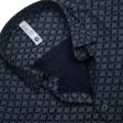 Print Navy Blue Shirt : Slim