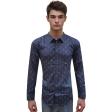 Print Blue Shirt : Slim
