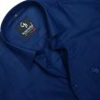 Plain Dark Blue Shirt : Business