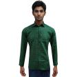 Checks Dark Green Shirt : Business