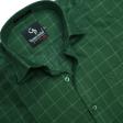 Checks Dark Green Shirt : Business