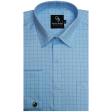 Checks Dark Blue Shirt : Business