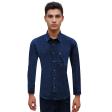 Self Design Navy Blue Shirt : Ditto
