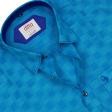 Self Design Blue Shirt : Ditto