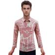Print Peach Shirt : Party