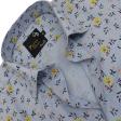 Print Blue Shirt : Party