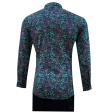 Print Blue Shirt : Party