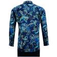 Print Blue Shirt : Party
