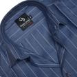 Stripes Dark Blue Shirt : Business