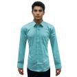 Plain Aqua Blue Shirt : Slim
