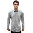 Self Design Light Gray Shirt : Business
