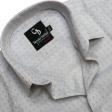 Self Design Light Gray Shirt : Business