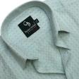Self Design Light Green Shirt : Business