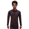 Self Design Brown Shirt : Business