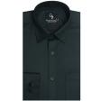 Self Design Dark Green Shirt : Business
