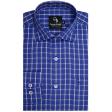 Checks Dark Blue Shirt : Business