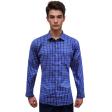 Checks Dark Blue Shirt : Business