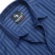 Stripes Navy Blue Shirt : Business