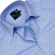 Self Design Light Blue Shirt : Business