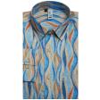 Print Blue Shirt : Slim