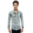 Print Blue Shirt : Slim