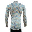 Print Blue Shirt : Slim