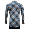 Print Blue Shirt : Slim