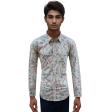 Print Gray Shirt : Slim