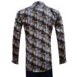Print Brown Shirt : Slim