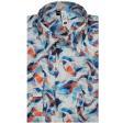 Print Blue Shirt : Slim