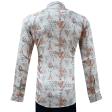 Print Cream Shirt : Slim