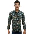 Print Green Shirt : Party