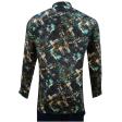 Print Green Shirt : Party
