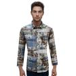 Print Gray Shirt : Party