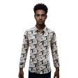 Print Cream Shirt : Party