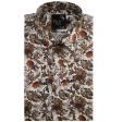 Print Brown Shirt : Party