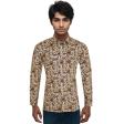 Print Brown Shirt : Party