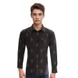 Print Blue Shirt : Party