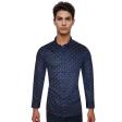 Print Blue Shirt : Party