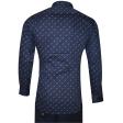 Print Blue Shirt : Party