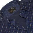 Print Blue Shirt : Party